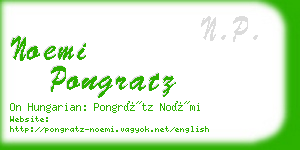 noemi pongratz business card